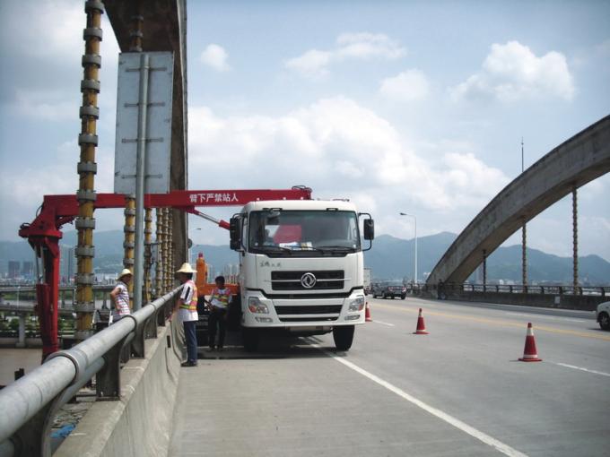 교량 검사 장비 Dongfeng 포좌 6x4 245HP/270HP의 밑에 붐 유형