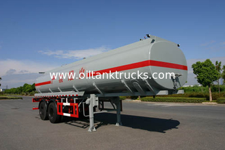 21400L 2x13T Fuwa Axles Stainless Steel Tanker Trailers / Petroleum Tank Trailers